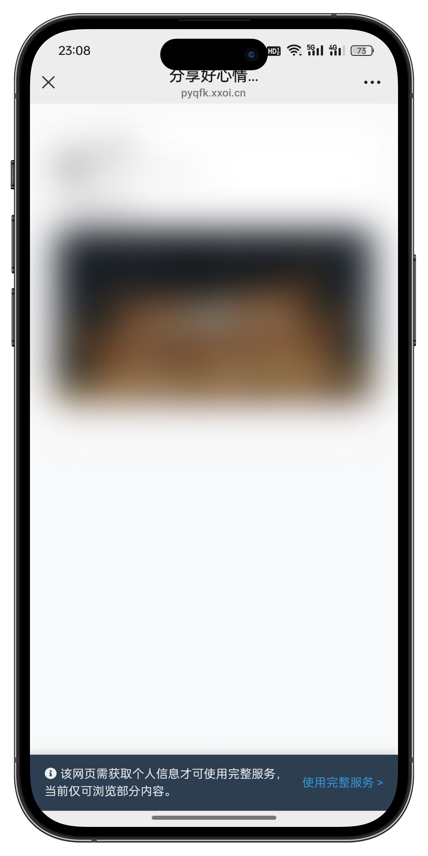 朋友圈登录授权预览页